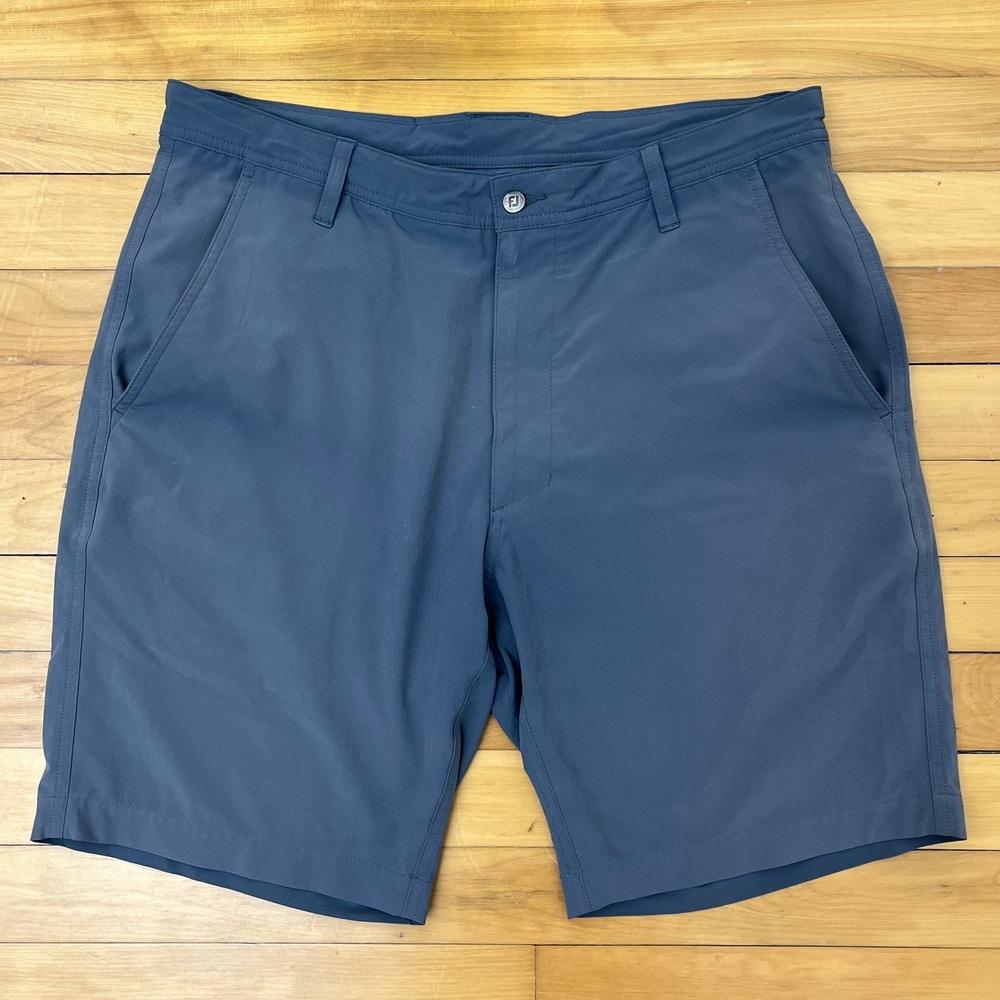 FootJoy Mens Performance Golf Shorts Navy Blue Stretch Flat Front Size 34